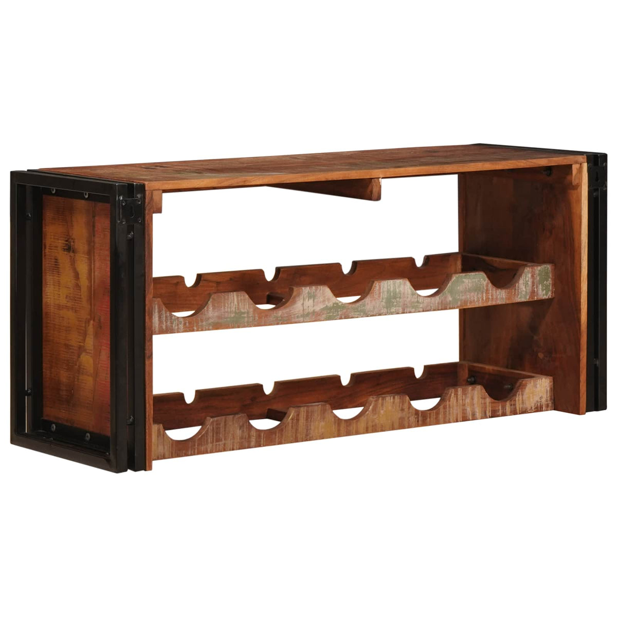 vidaXL Wine Rack Brown 100 x 45 x 33 cm Solid Reclaimed Wood 6