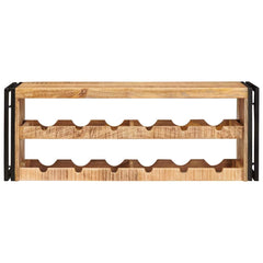 vidaXL Wine Rack Brown 120 x 45 x 33 cm Solid Rough Mango Wood 4