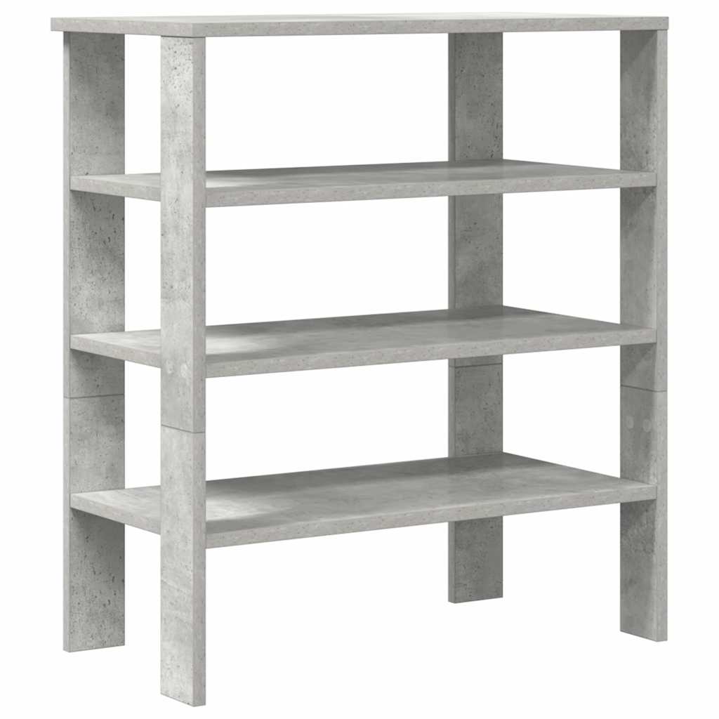 vidaXL Shoe Rack Concrete Grey 61x32x70 cm Engineered Wood 2