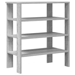 vidaXL Shoe Rack Grey Sonoma 61x32x70 cm Engineered Wood 2