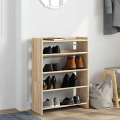 vidaXL Shoe Rack Sonoma Oak 60x25x81 cm Engineered Wood 3
