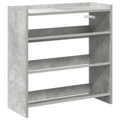 vidaXL Shoe Rack Concrete Grey 60x25x62 cm Engineered Wood 2