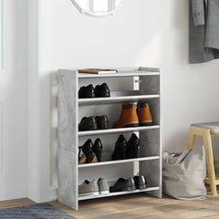 vidaXL Shoe Rack Concrete Grey 60x25x62 cm Engineered Wood 3