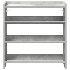 vidaXL Shoe Rack Concrete Grey 60x25x62 cm Engineered Wood 4