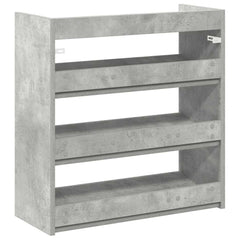 vidaXL Shoe Rack Concrete Grey 60x25x62 cm Engineered Wood 6