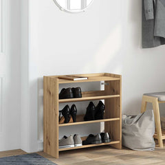vidaXL Shoe Rack Artisan Oak 60x25x62 cm Engineered Wood 3