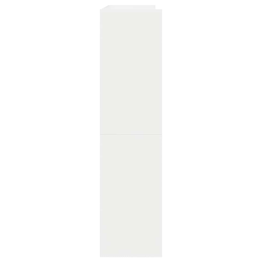 vidaXL Shoe Rack White 80x25x100 cm Engineered Wood 5