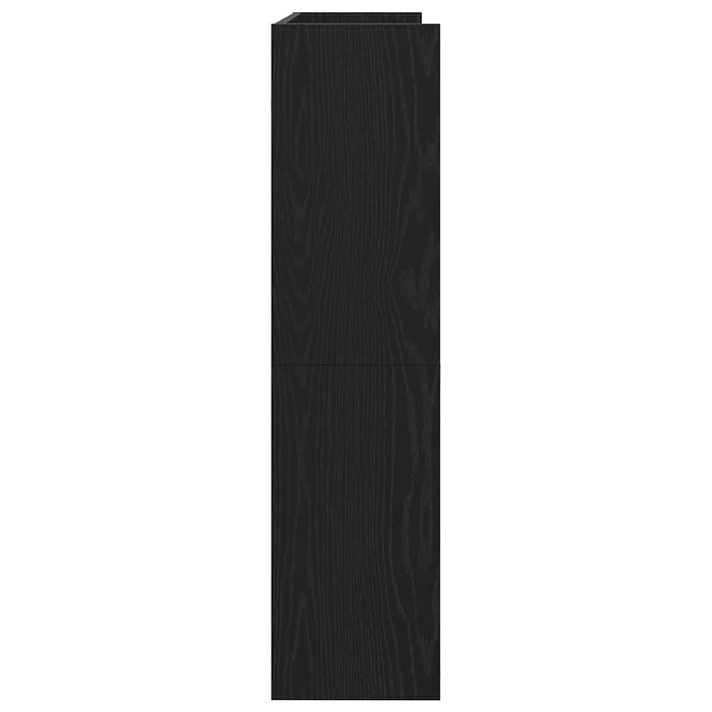 vidaXL Shoe Rack Black 80x25x100 cm Engineered Wood 5
