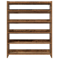 vidaXL Shoe Rack Old Wood 80x25x100 cm Engineered Wood 4