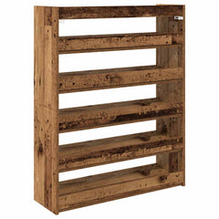 vidaXL Shoe Rack Old Wood 80x25x100 cm Engineered Wood 6