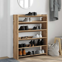 vidaXL Shoe Rack Artisan Oak 80x25x100 cm Engineered Wood 3