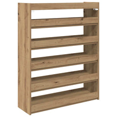 vidaXL Shoe Rack Artisan Oak 80x25x100 cm Engineered Wood 6