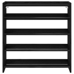 vidaXL Shoe Rack Black 80x25x81 cm Engineered Wood 4