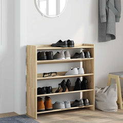 vidaXL Shoe Rack Sonoma Oak 80x25x81 cm Engineered Wood 3
