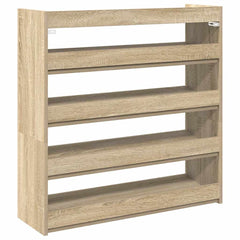 vidaXL Shoe Rack Sonoma Oak 80x25x81 cm Engineered Wood 6