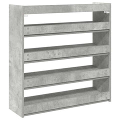 vidaXL Shoe Rack Concrete Grey 80x25x81 cm Engineered Wood 6