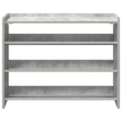 vidaXL Shoe Rack Concrete Oak 80x25x62 cm Engineered Wood 4