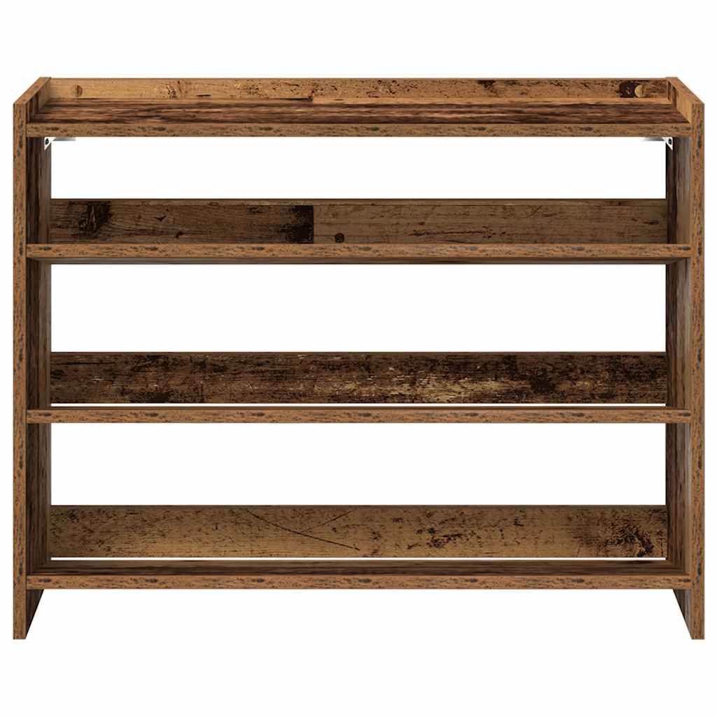 vidaXL Shoe Rack Old Wood 80x25x62 cm Engineered Wood 4