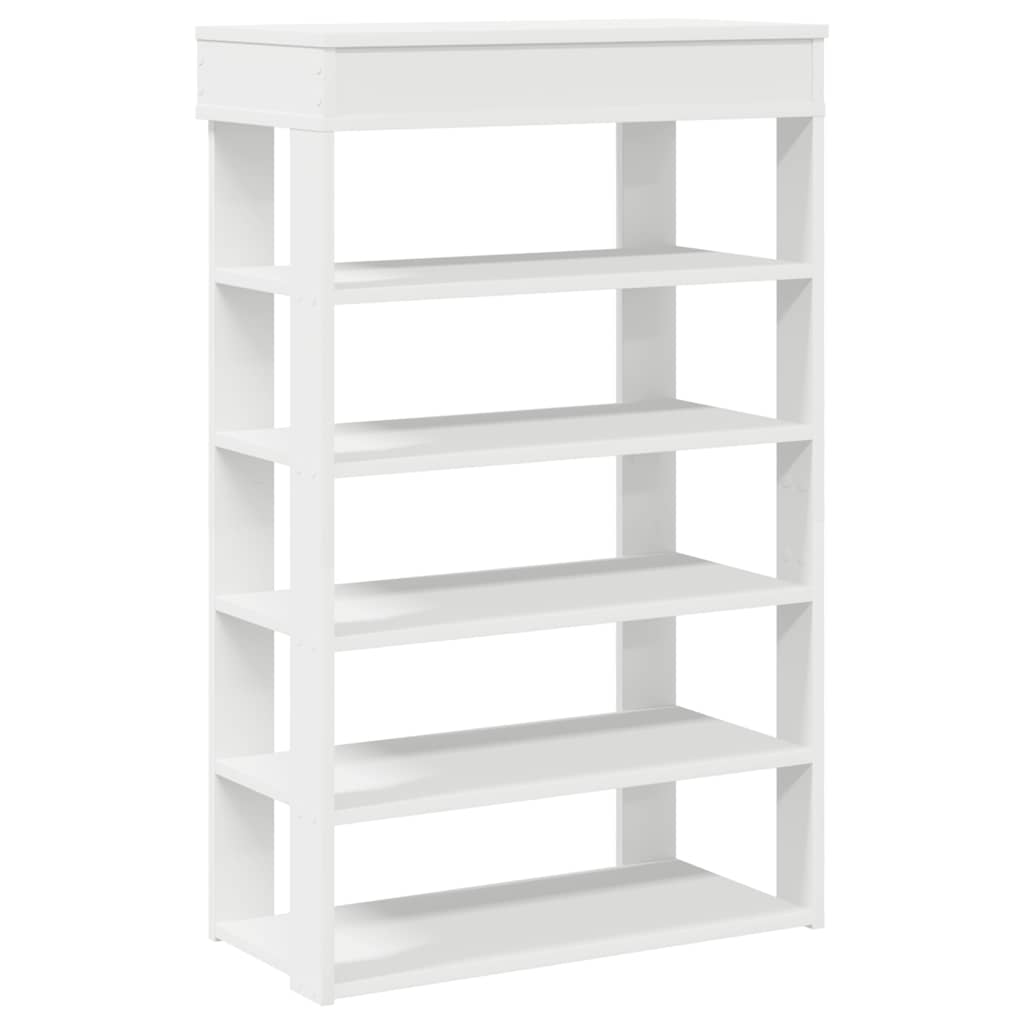 vidaXL Shoe Rack White 60x30x98 cm Engineered Wood 2