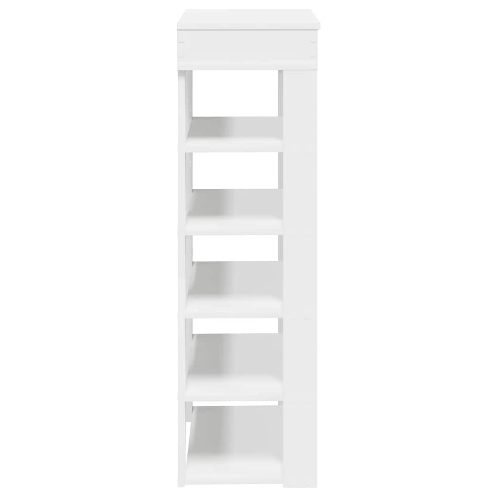 vidaXL Shoe Rack White 60x30x98 cm Engineered Wood 5