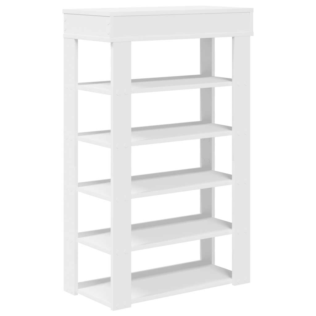 vidaXL Shoe Rack White 60x30x98 cm Engineered Wood 6
