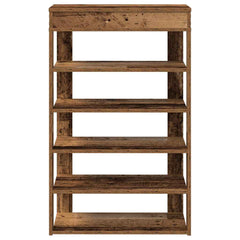 vidaXL Shoe Rack Old Wood 60x30x98 cm Engineered Wood 4