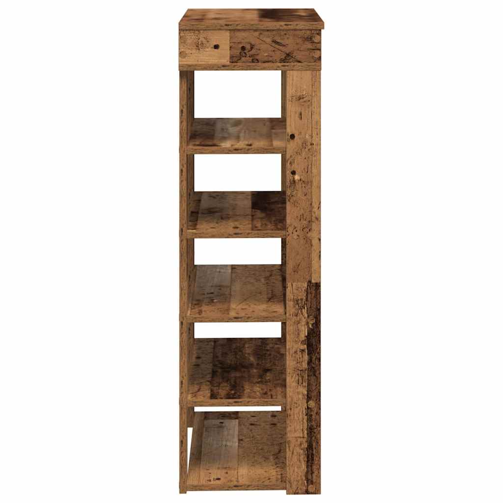 vidaXL Shoe Rack Old Wood 60x30x98 cm Engineered Wood 5