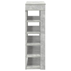 vidaXL Shoe Rack Concrete Oak 80x30x98 cm Engineered Wood 5