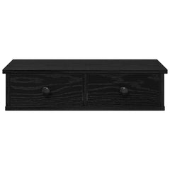 vidaXL Wall Shelf with Drawers Black 60x28x15 cm Engineered Wood 4