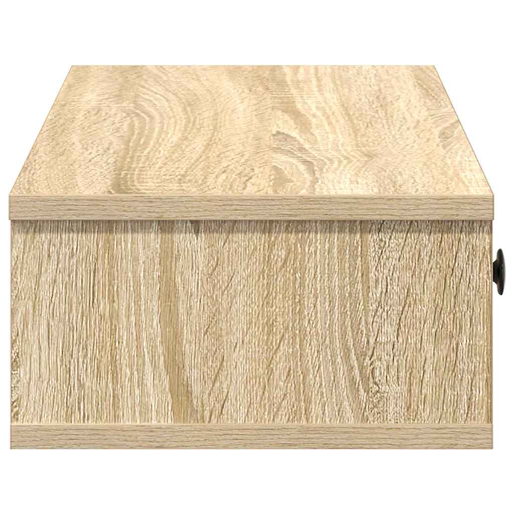 vidaXL Wall Shelf with Drawers Sonoma Oak 60x28x15 cm Engineered Wood 5
