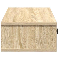 vidaXL Wall Shelf with Drawers Sonoma Oak 60x28x15 cm Engineered Wood 5