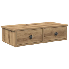 Wall Shelf with Drawers 60x28x15 cm Engineered Wood Width 60 cm Artisan oak