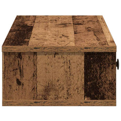 vidaXL Wall Shelf with Drawers Old Wood 100x37.5x19 cm Engineered Wood 5