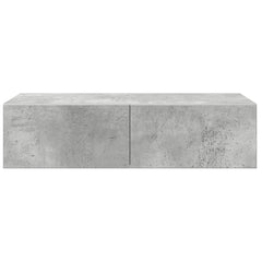 vidaXL Wall Shelf with Drawers Concrete Grey 60x26.5x15 cm Engineered Wood 4