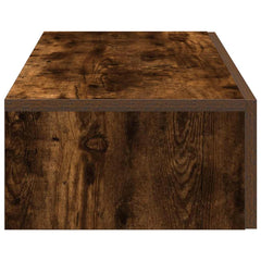 vidaXL Wall Shelf with Drawers Smoked Oak 80x33x17 cm Engineered Wood 5
