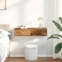 Wall Shelf with Drawers 80x33x17 cm Engineered Wood Old wood