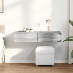 Wall Shelf with Drawers 100x36x19 cm Engineered Wood Grey sonoma