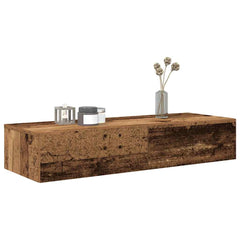 Wall Shelf with Drawers 100x36x19 cm Engineered Wood Old wood