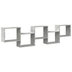 vidaXL Wall Cube Shelf 5 Compartments Concrete Grey Engineered Wood 6