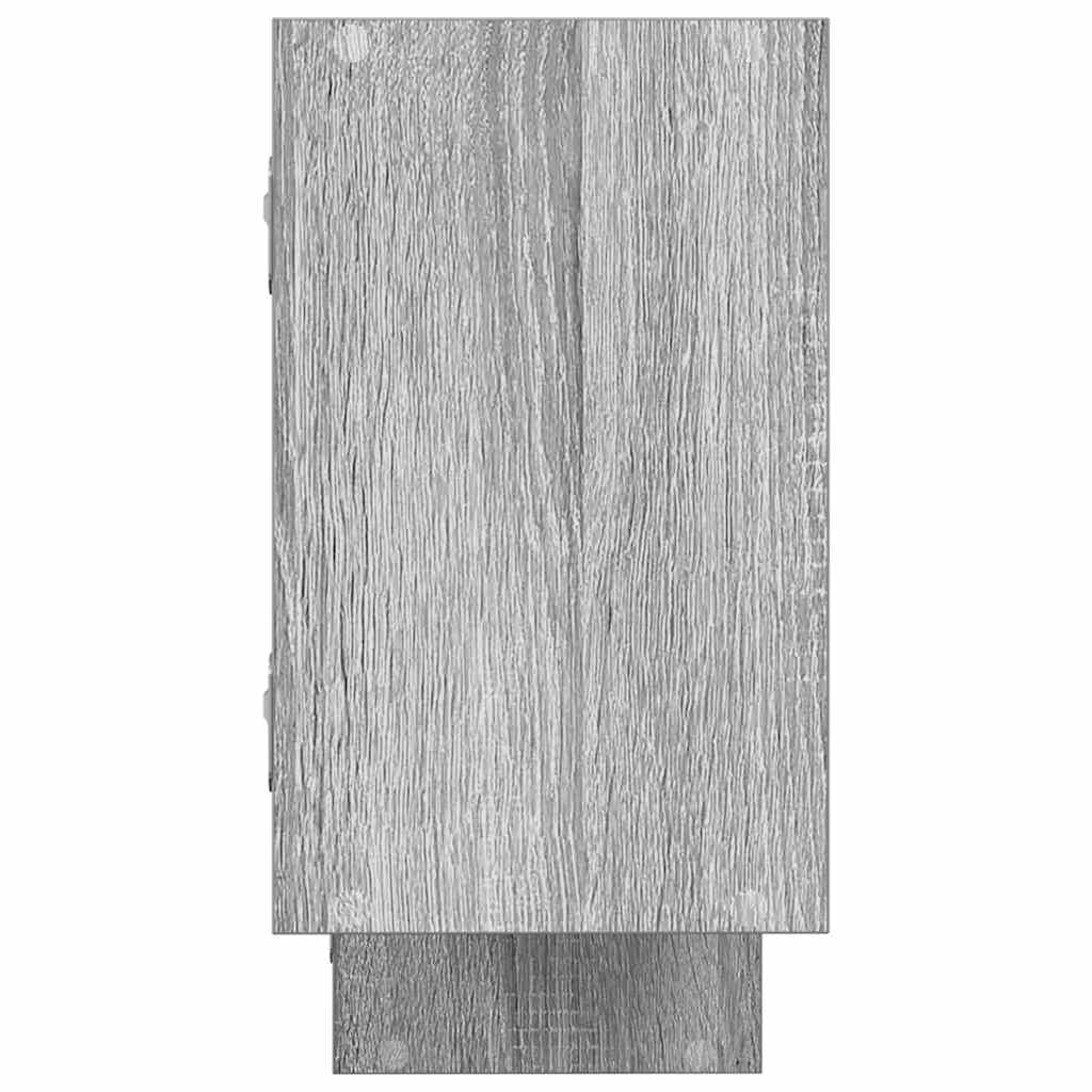 vidaXL Wall Cube Shelf 5 Compartments Grey Sonoma Engineered Wood 5