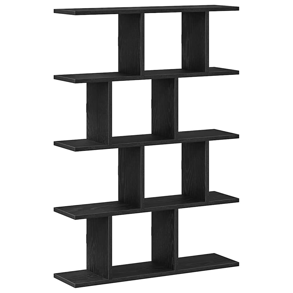 vidaXL Wall Cube Shelf 12 Compartments Black Engineered Wood 2
