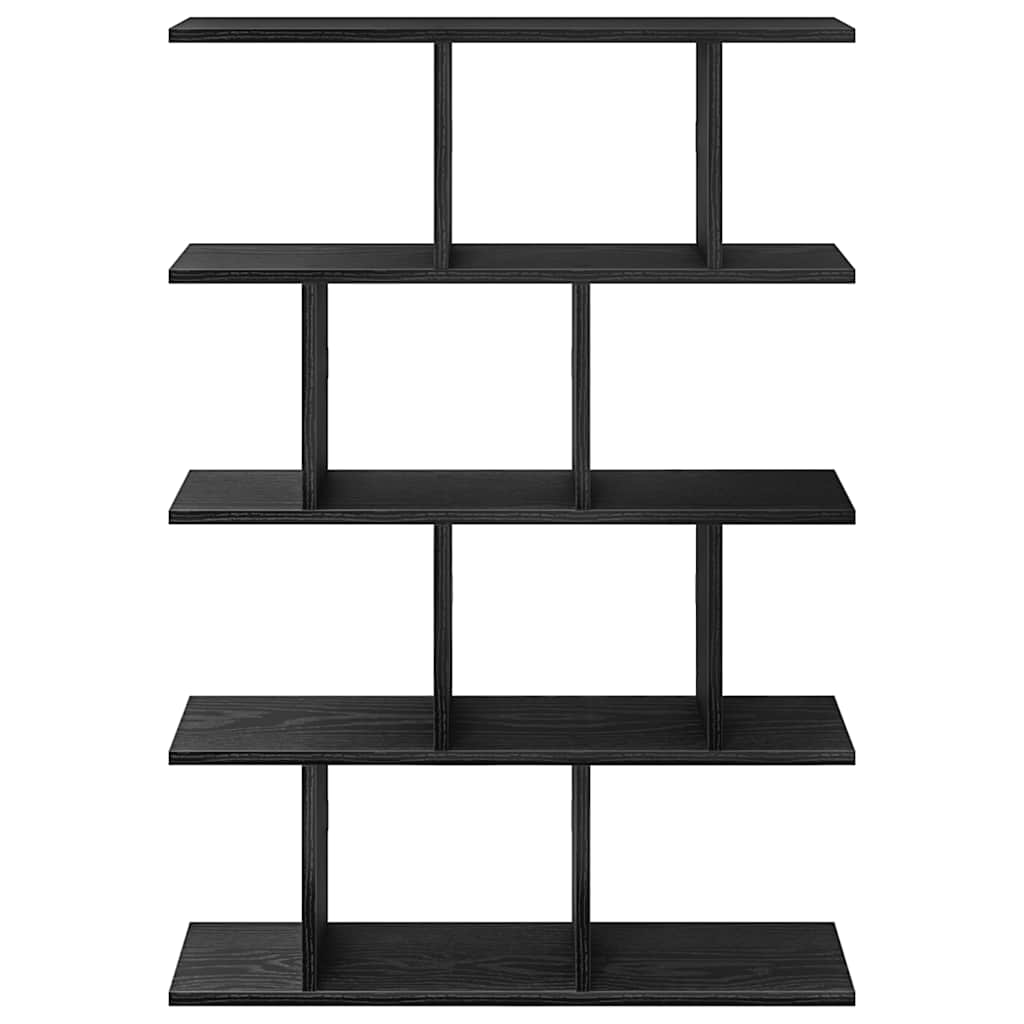 vidaXL Wall Cube Shelf 12 Compartments Black Engineered Wood 4