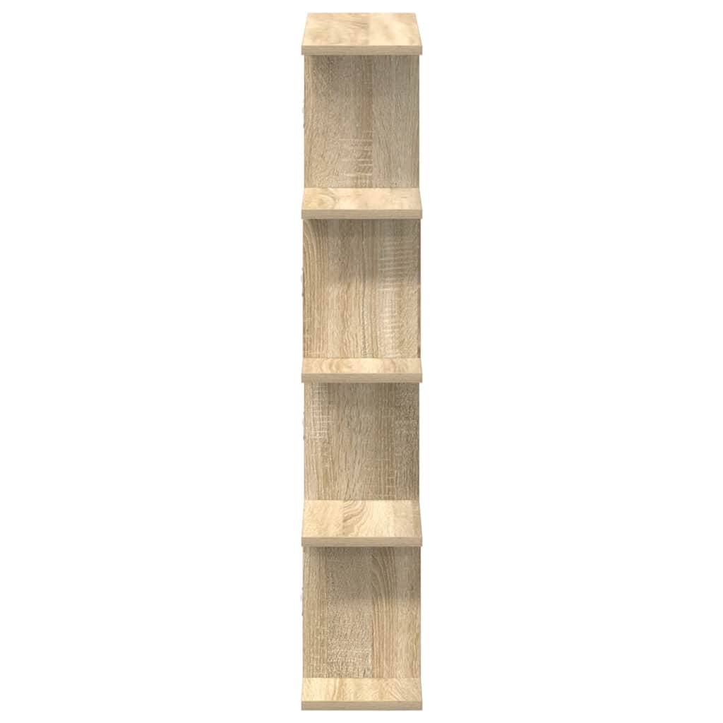vidaXL Wall Cube Shelf 12 Compartments Sonoma Oak Engineered Wood 5