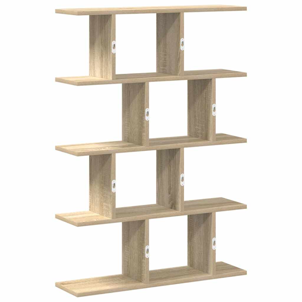 vidaXL Wall Cube Shelf 12 Compartments Sonoma Oak Engineered Wood 6
