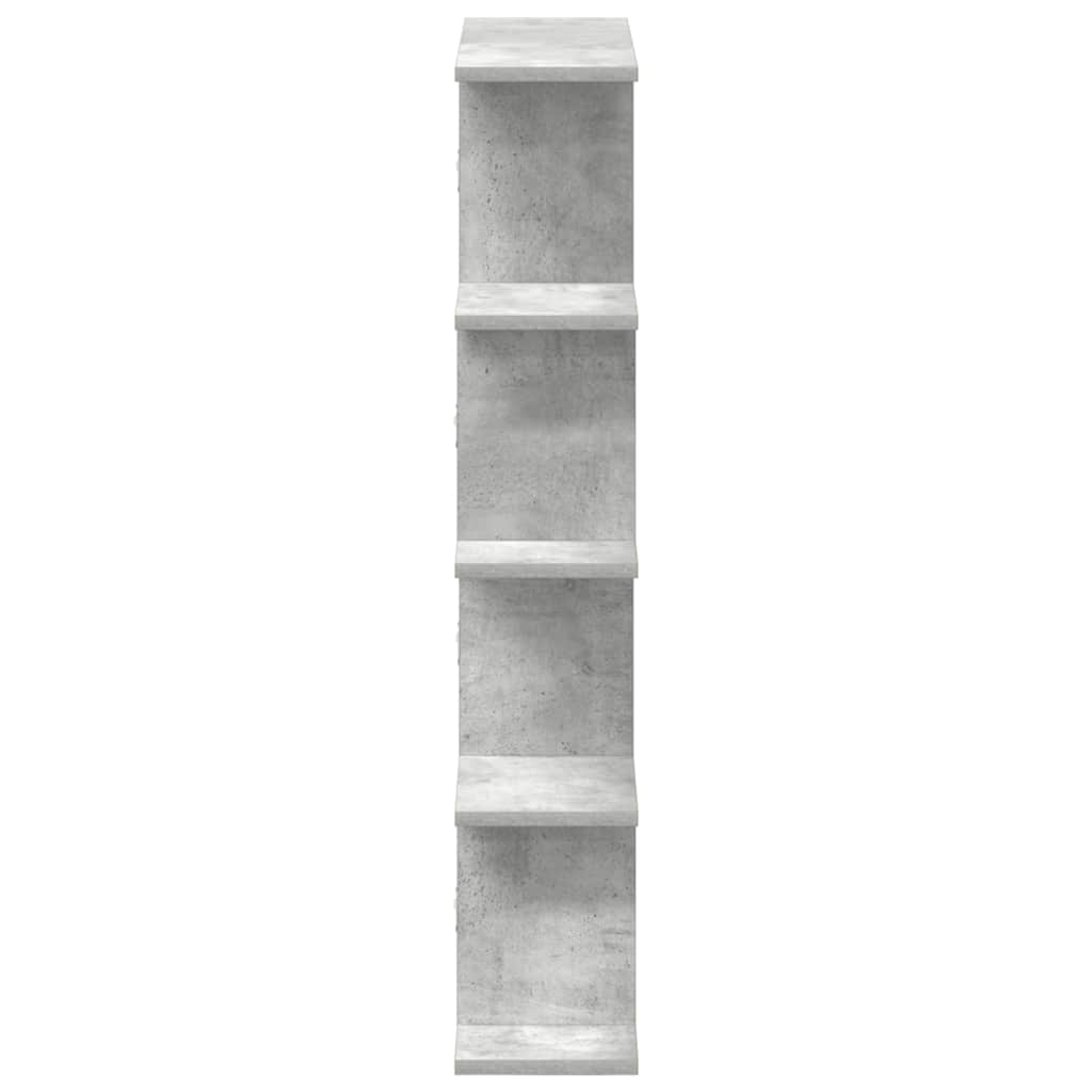 vidaXL Wall Cube Shelf 12 Compartments Concrete Grey Engineered Wood 5