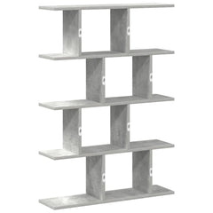 vidaXL Wall Cube Shelf 12 Compartments Concrete Grey Engineered Wood 6