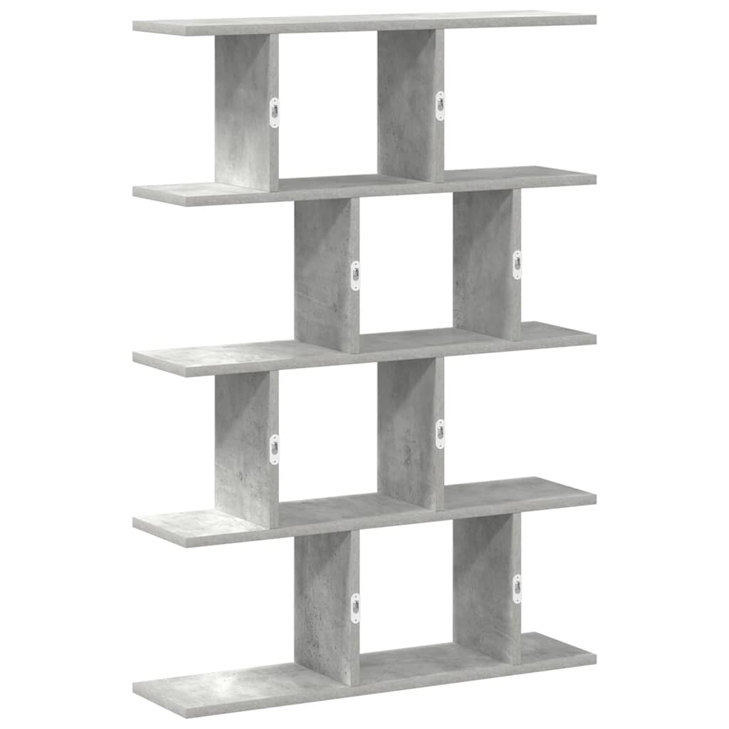 vidaXL Wall Cube Shelf 12 Compartments Concrete Grey Engineered Wood 6