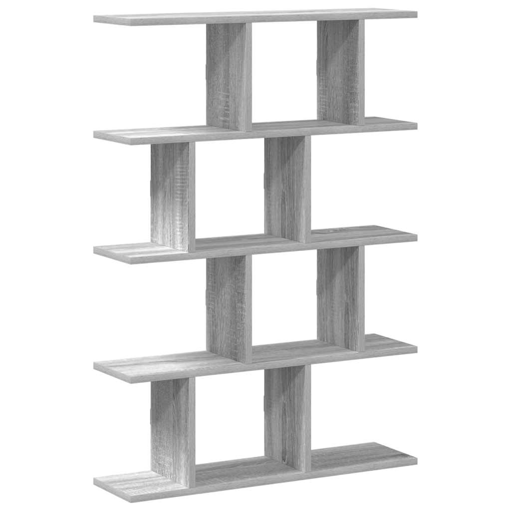 vidaXL Wall Cube Shelf 12 Compartments Grey Sonoma Engineered Wood 2