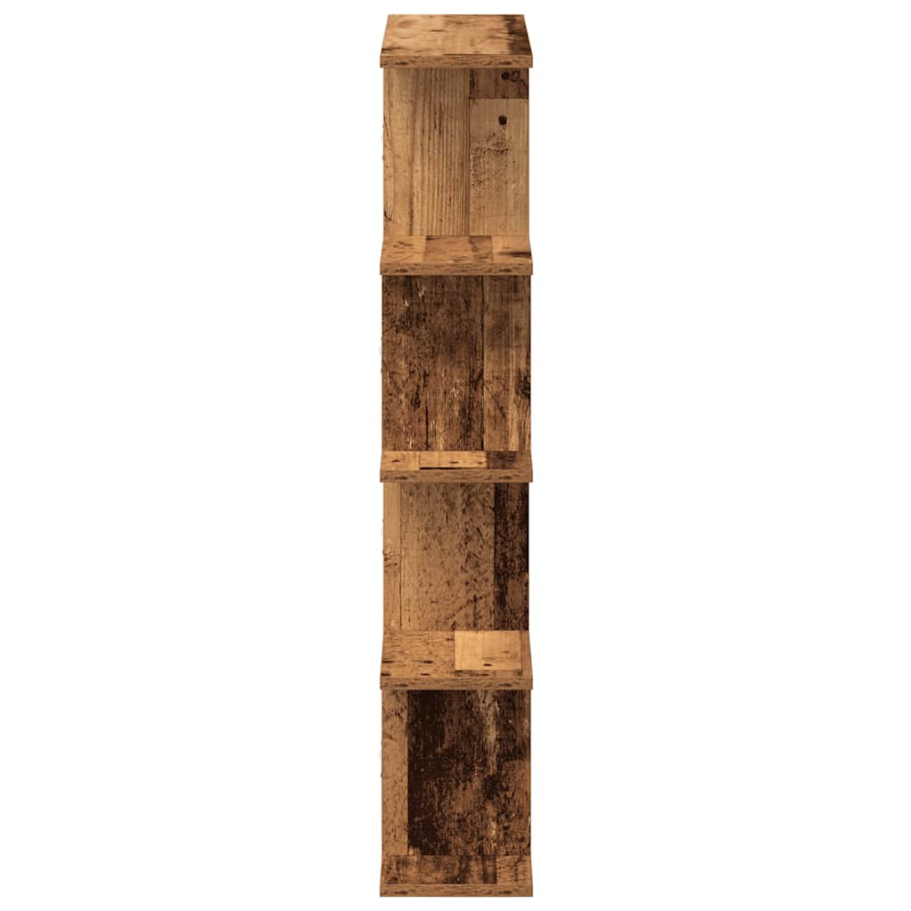 vidaXL Wall Cube Shelf 12 Compartments Old Wood Engineered Wood 5