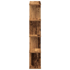 vidaXL Wall Cube Shelf 12 Compartments Old Wood Engineered Wood 5
